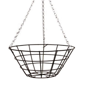 BAFMON14 | 14"Flat Bottom Wire Hanging Basket  (24)