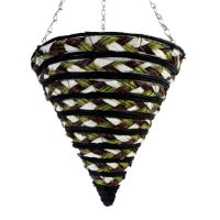 14" Cone Hanging Basket | Black 3 Tone Pattern (20)