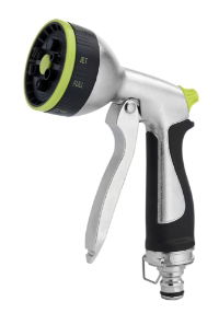 Metal 6 Function Spray Gun With Rubber Grip