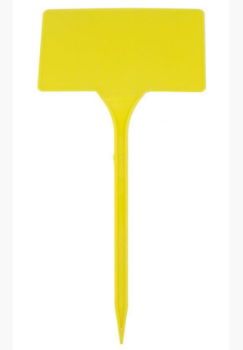 Angled Head Labels 27cm Yellow (Head 13 x 8cm)